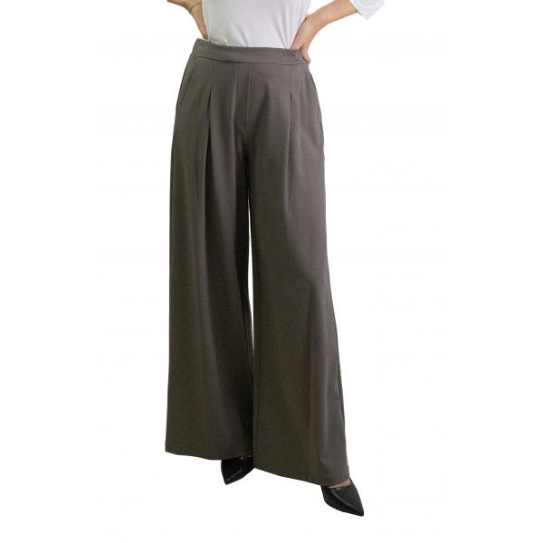 Pantalone con elastico dietro tinta unita palazzo Please